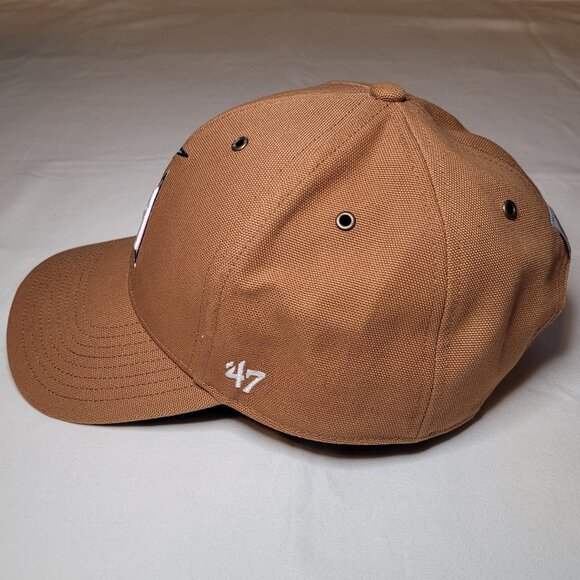 Miami Marlins Carhartt x '47 Brand Mens Brown Clean Up Adjustable Hat Cap MLB - Picture 5 of 9